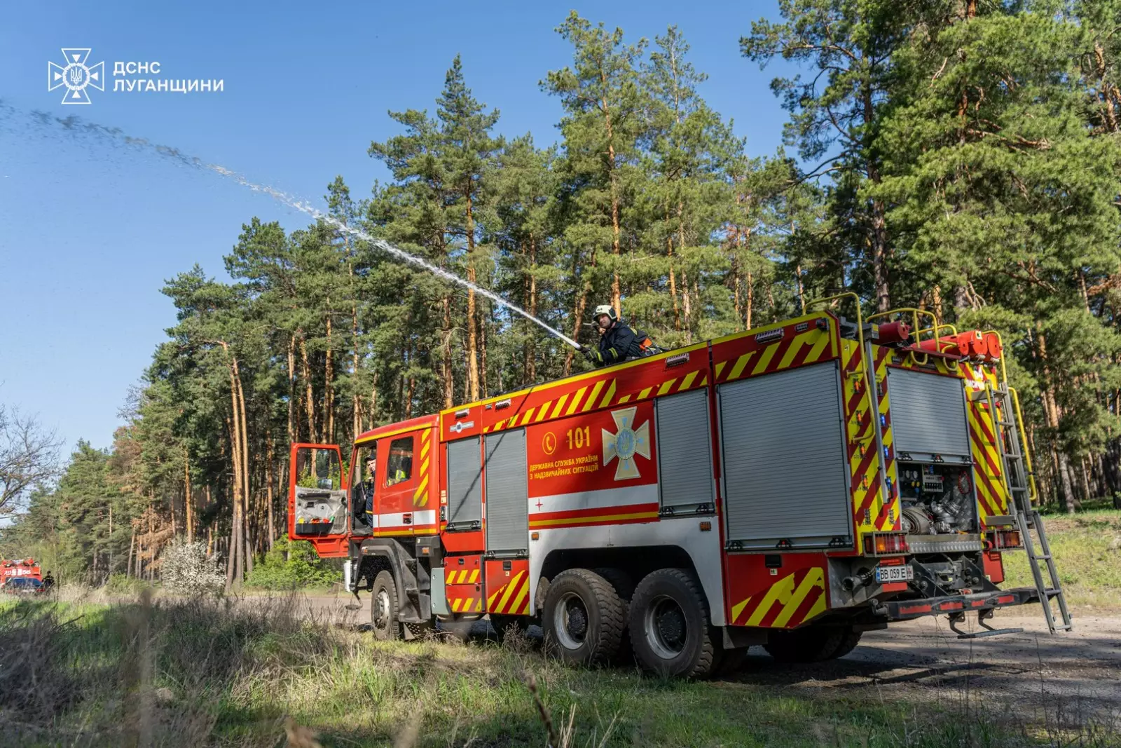 ліквідація масштабної пожежі у Балаклійському лісництві