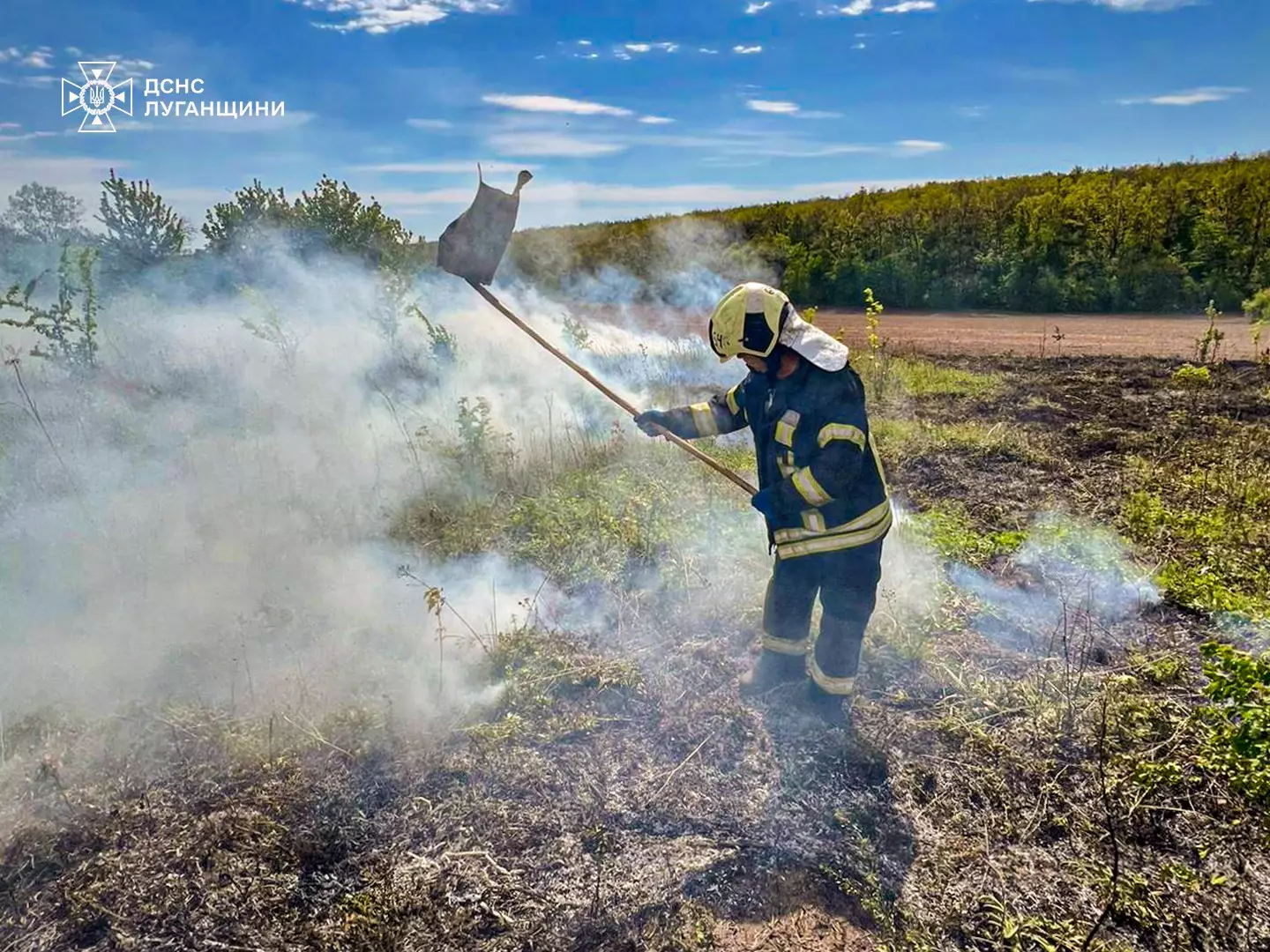 ліквідація пожежу на відкритій території