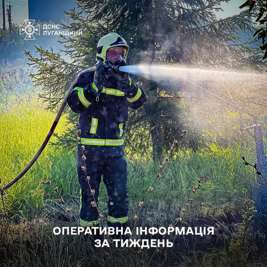 Інформація щодо залучення особового складу ДСНС Луганщини протягом минулого тижня