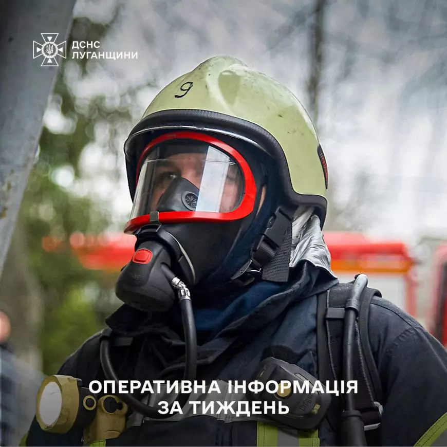 Інформація щодо залучення особового складу ДСНС Луганщини протягом минулого тижня