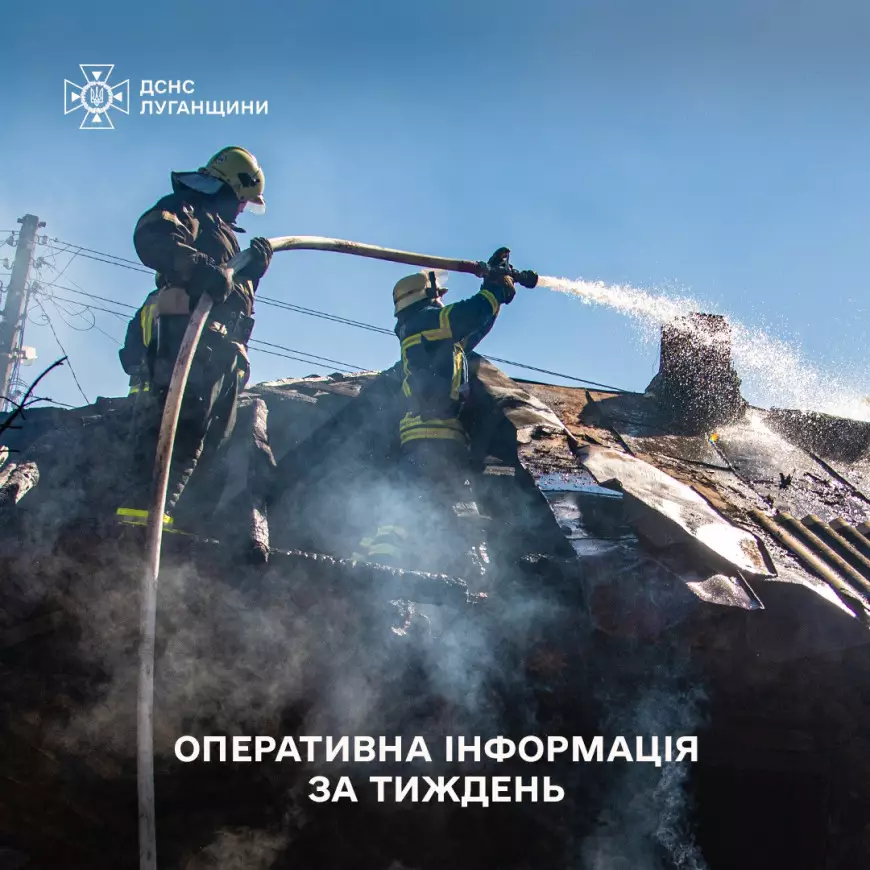 Інформація щодо залучення особового складу ДСНС Луганщини протягом минулого тижня