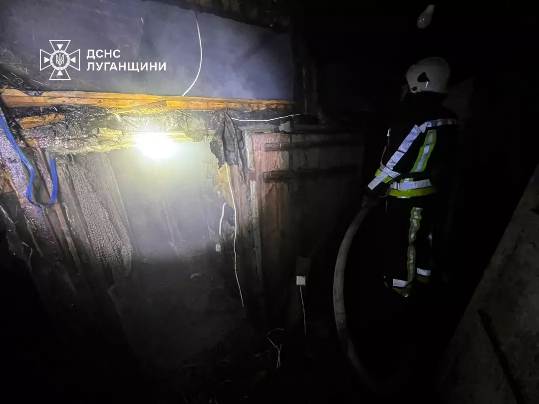 іквідували пожежу на приватному подвір’ї